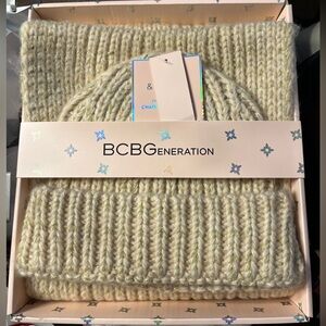 BCBGeneration Cream Knit Accessory Set